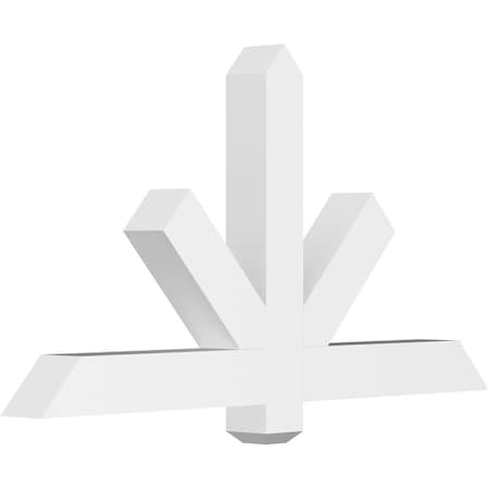Ekena Millwork Kennewick Architectural Grade PVC Gable Bracket, 48"W x 26"H x 4"D x 4"F, 13/12 Pitch GBP048X26X0404KEN00